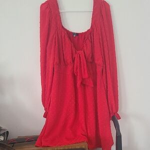 Elegant Red Midi Dress